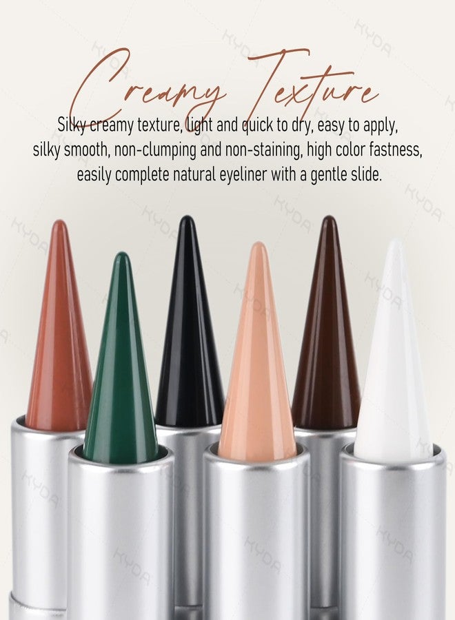 كيدا كحل جل من كيدا بلونين: أسود وبني، كريم كحل أسود طبيعي للنساء الأكبر سنًا، كحل مطفي للعين مع فرشاة، ظلال عيون دخانية مقاومة للماء والتلطخ، قلم مكياج عيون متعدد الاستخدامات - Image 5